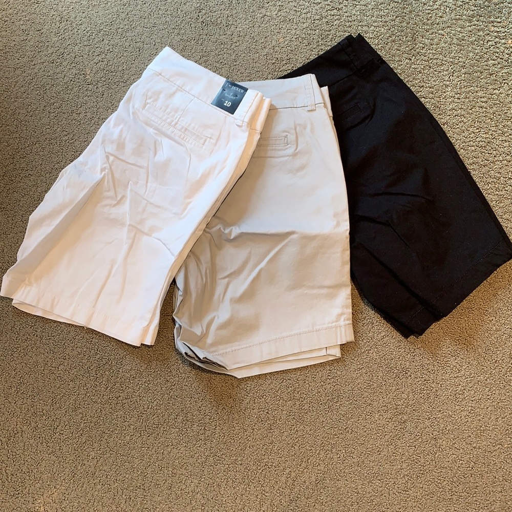 J crew 10 inch chino short White-Gray-Black